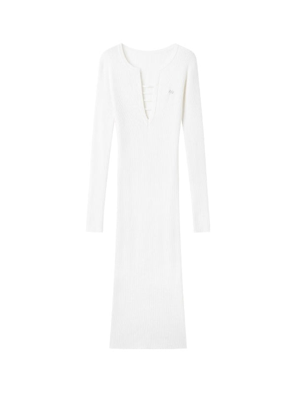 Trace Wool Blend Bodycon Dress