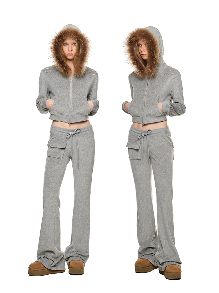 Velvet Raccoon Fur Hoodie