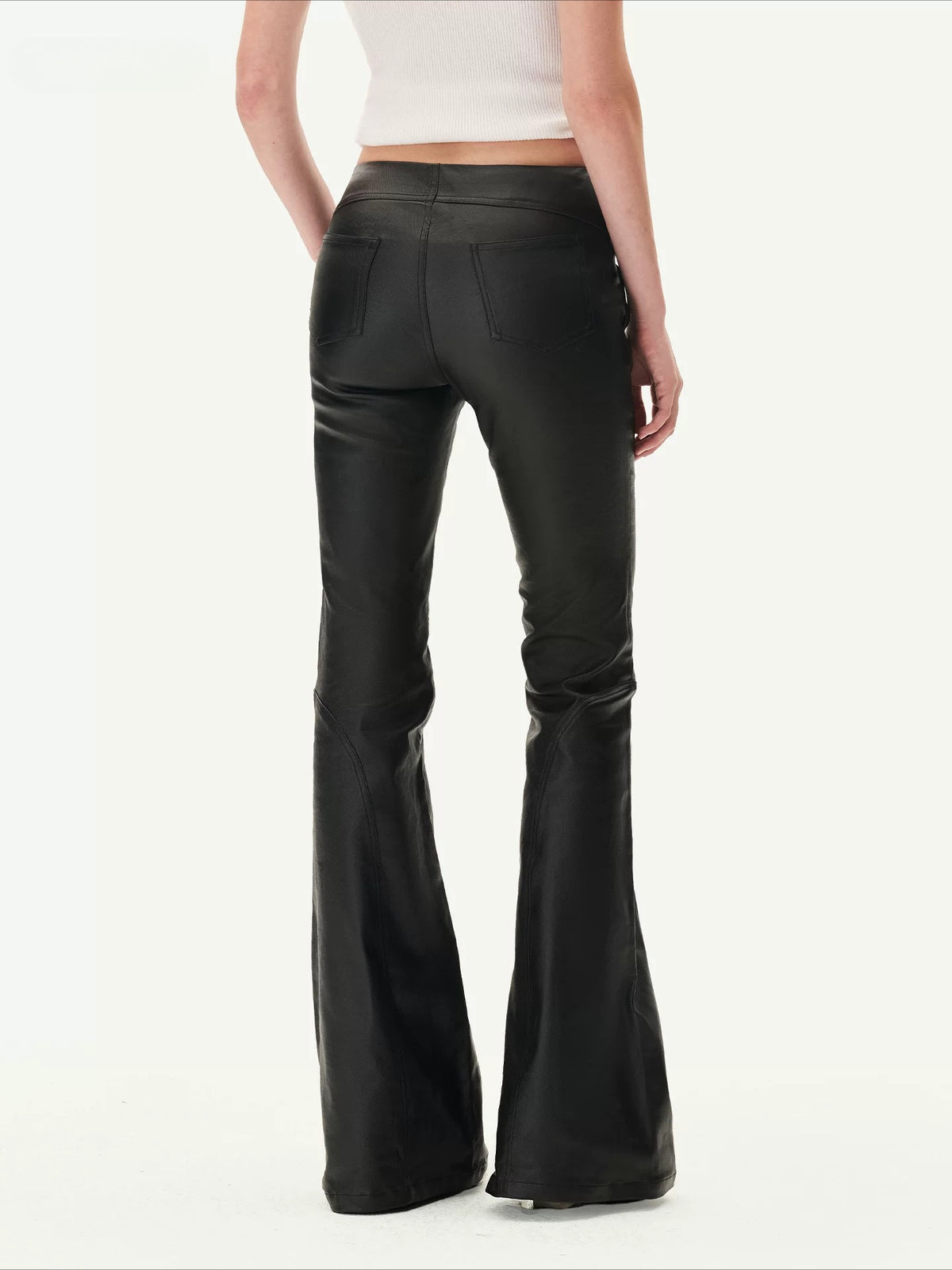 Coated Medici Waxed Flare Pants