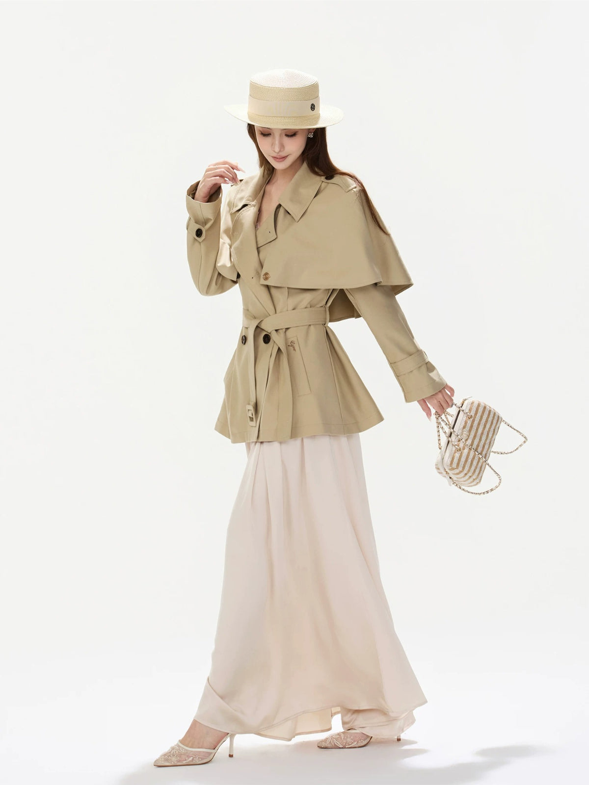 British Retro Cape Trench Jacket