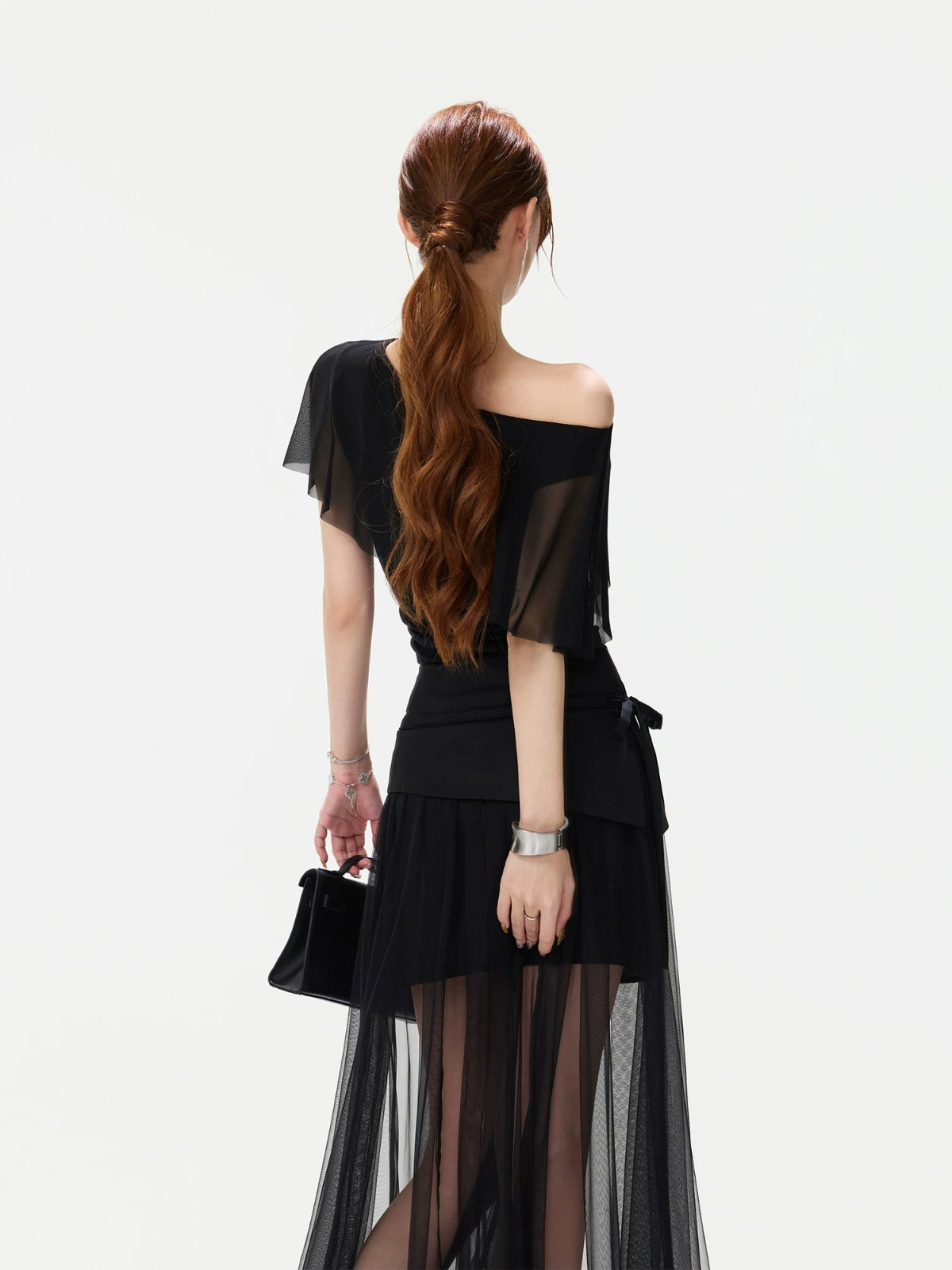 Sheer Tulle Maxi Skirt
