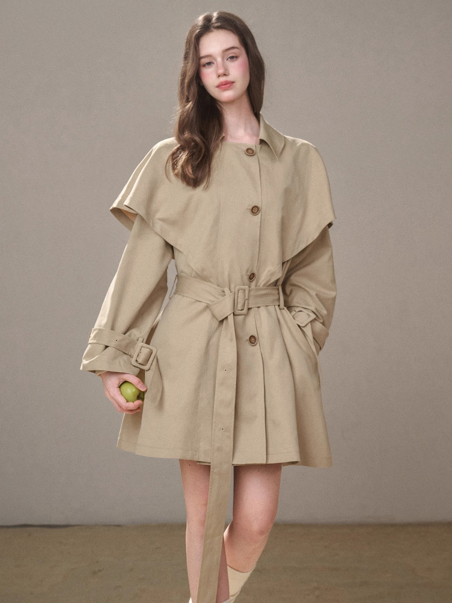 Comfy Chestnut Trench Coat