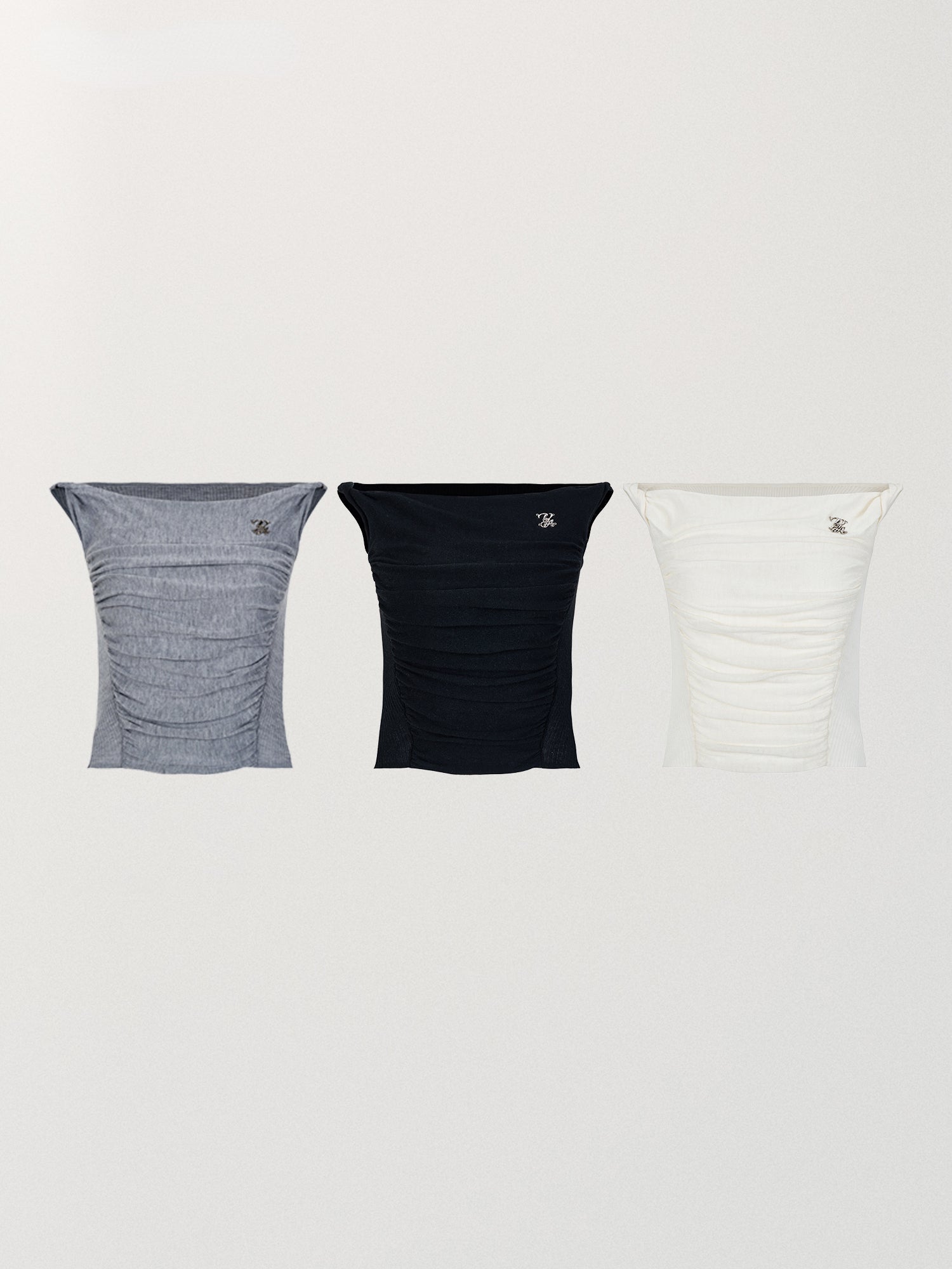 Waistline Ruched Off‑shoulder Knit Top