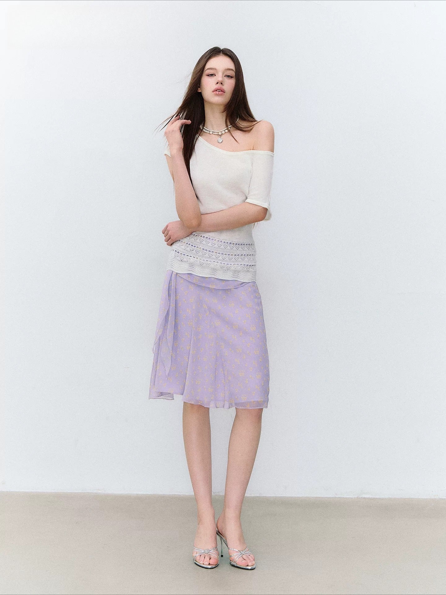 Summer Iris Chiffon Skirt