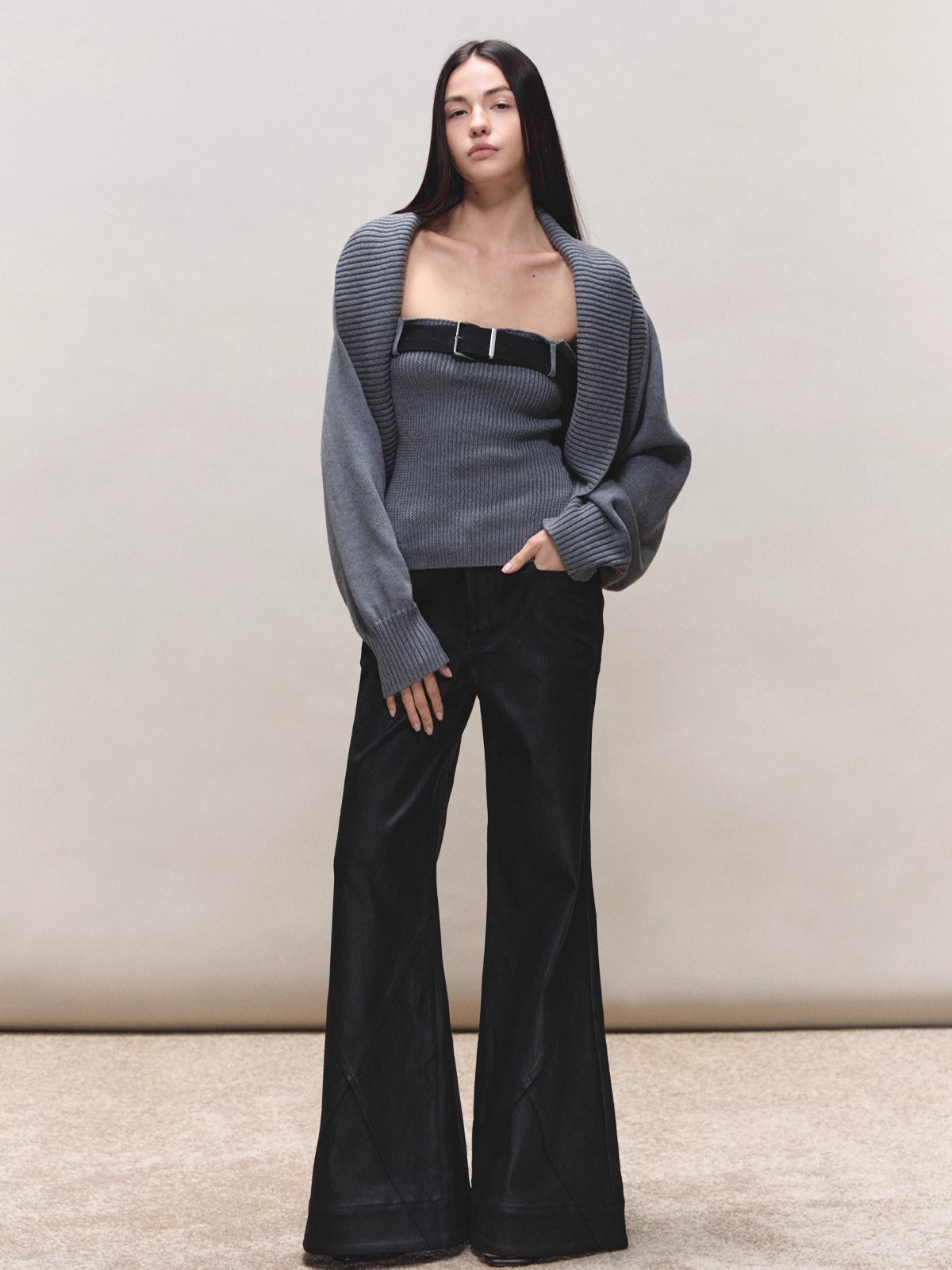 Belted Bandeau & Cardigan Set