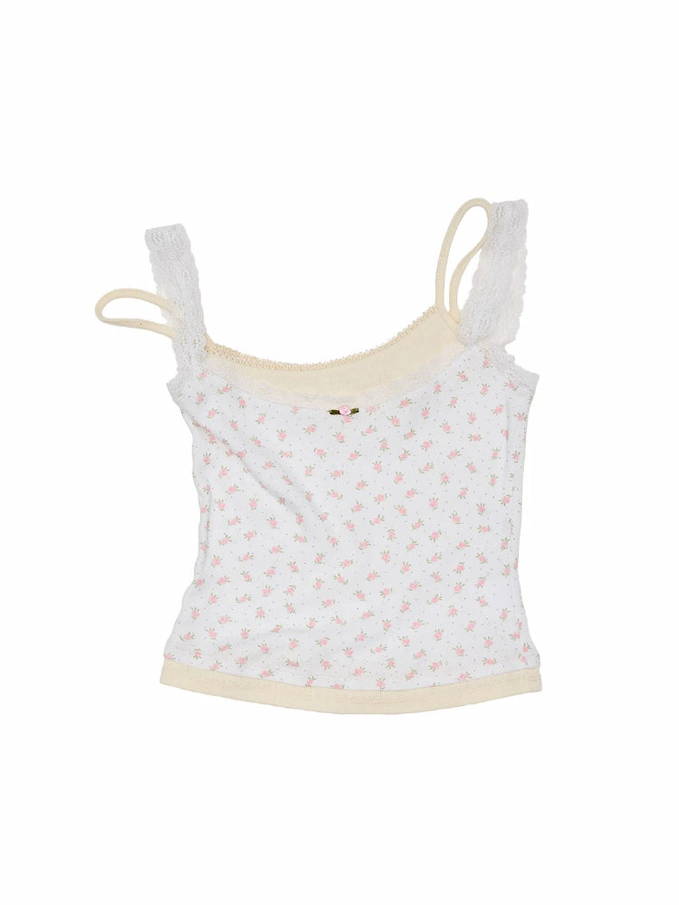 Asymmetric Lace Cami Top