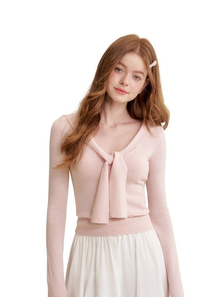 Navy Collar Knit Sweater