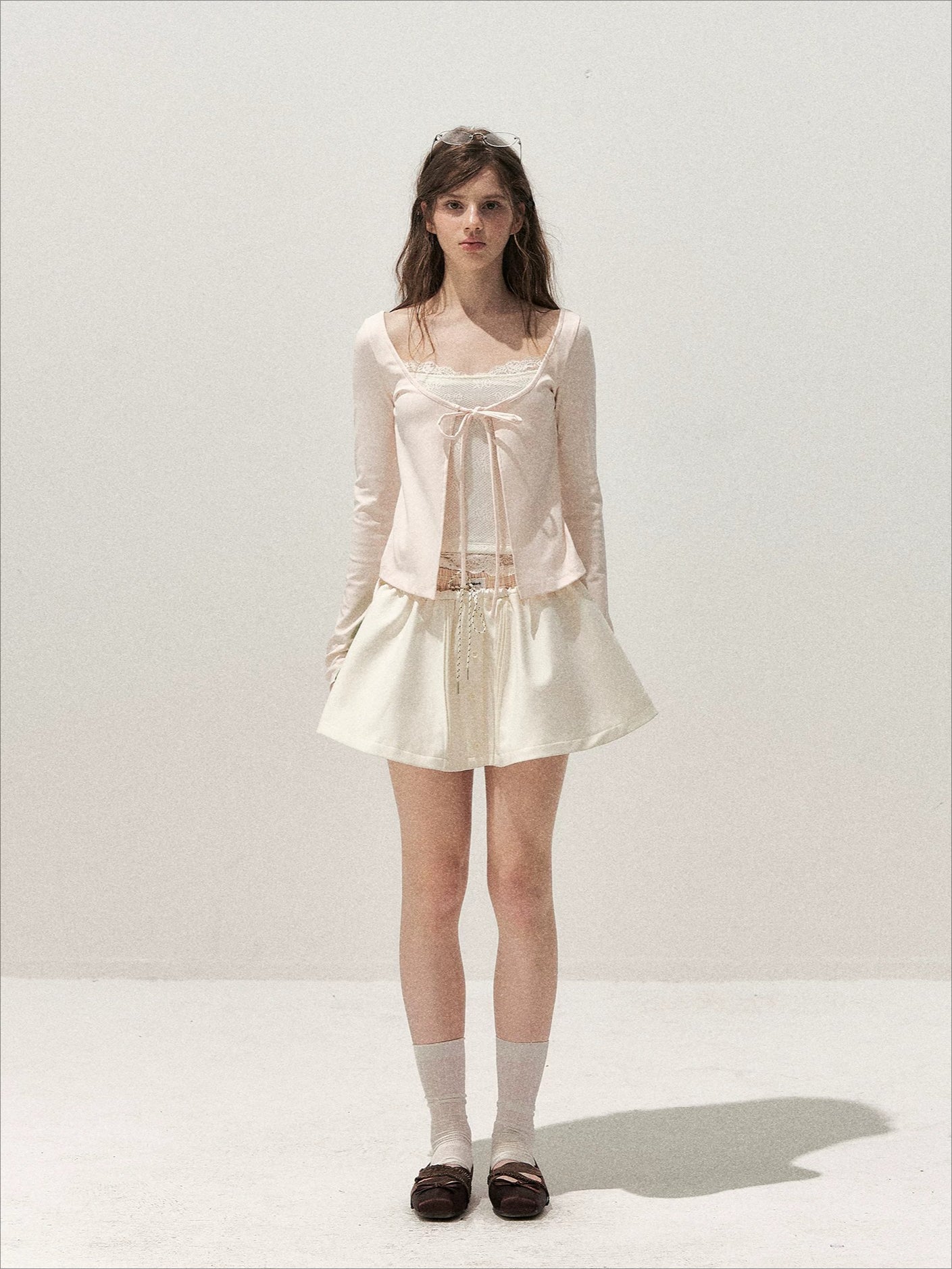 Lace Layered Tie Top