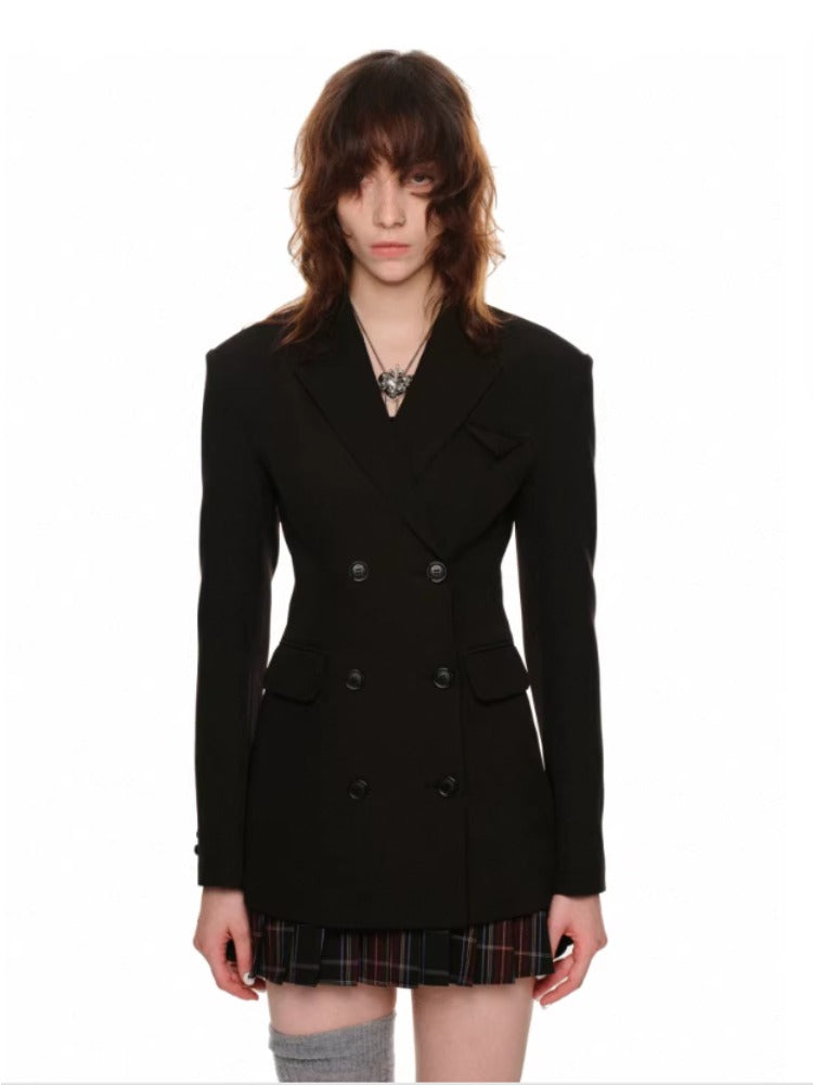 Black & Gray Blazer Dress