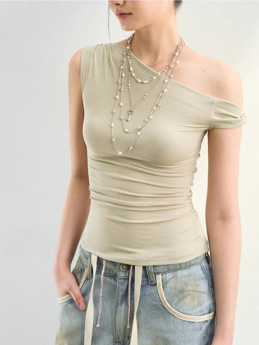 Asymmetric Lace Top