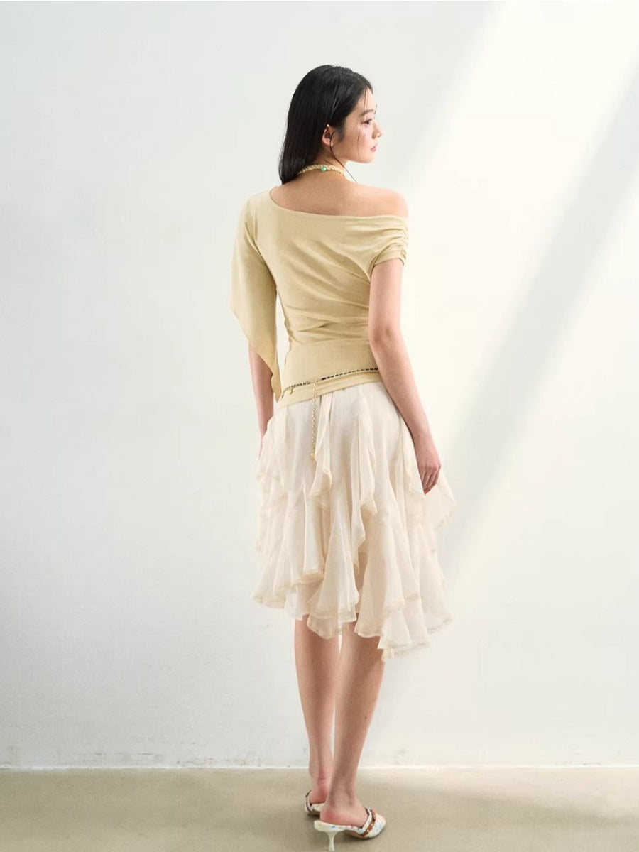 Asymmetric Off-Shoulder Top