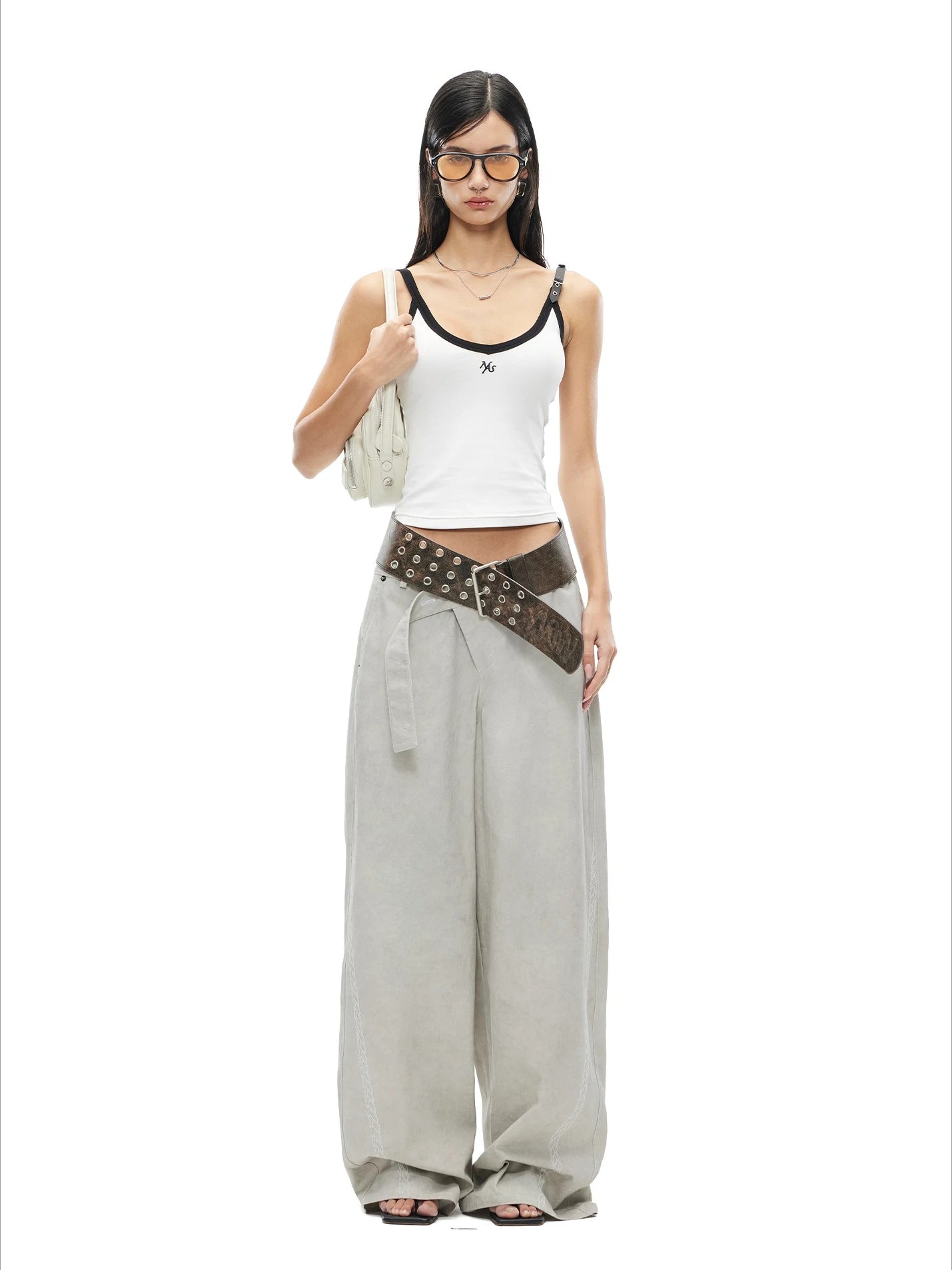 Mona Belted V-Neck Vest