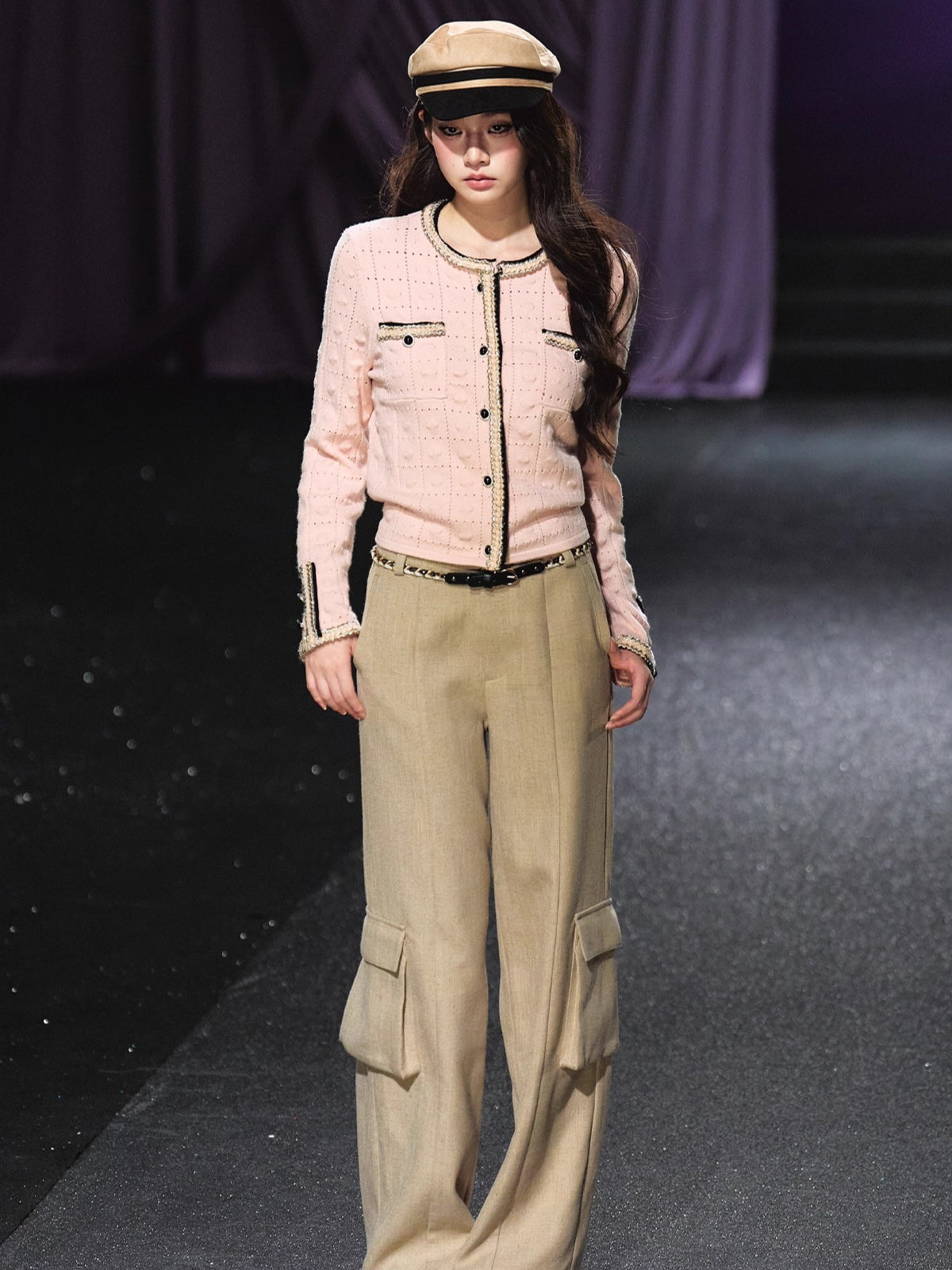 Belted Utility Wide-Leg Trousers