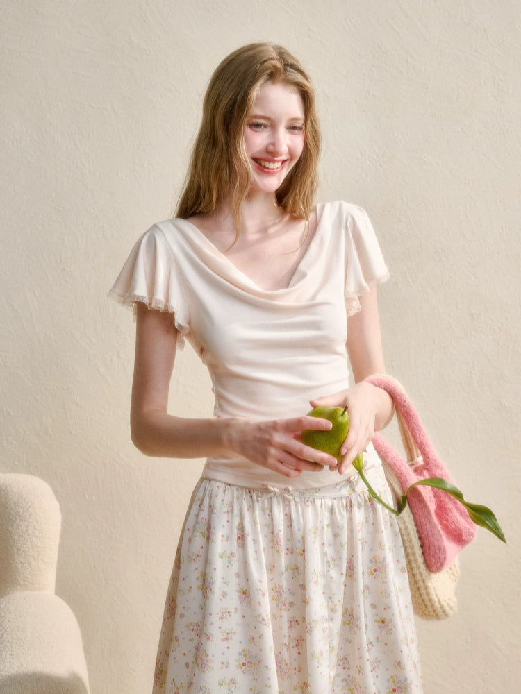 Basic "Cloud" V-neck Top