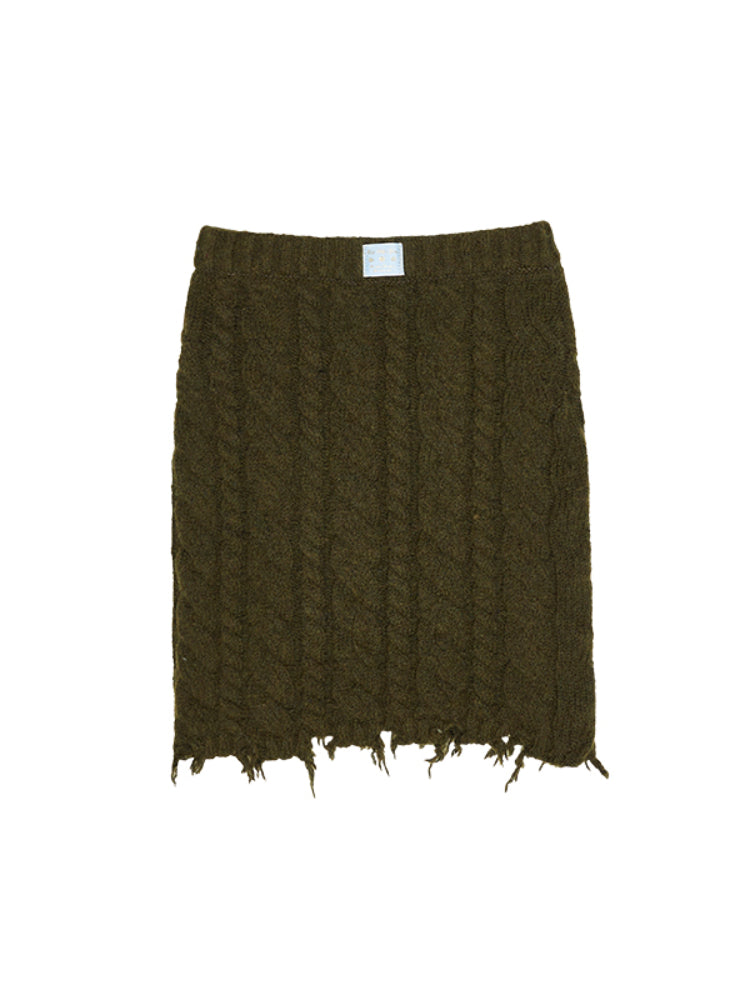 Cable Knit Cardigan & Skirt Set