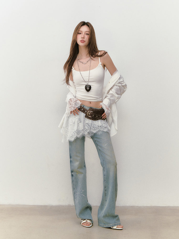 Heavy-Duty Rivet Wide Waist Belt