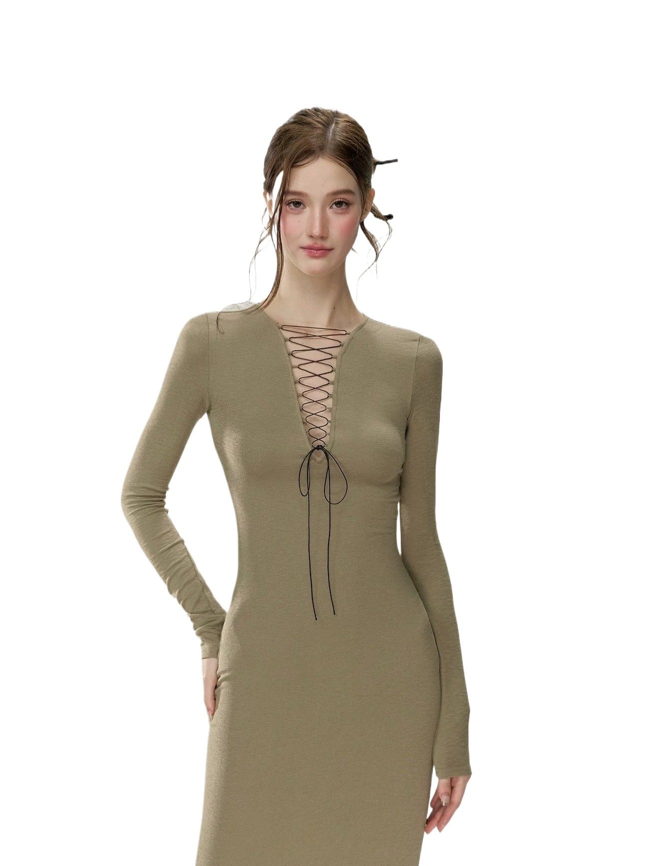 Lace-Up Mermaid Dress