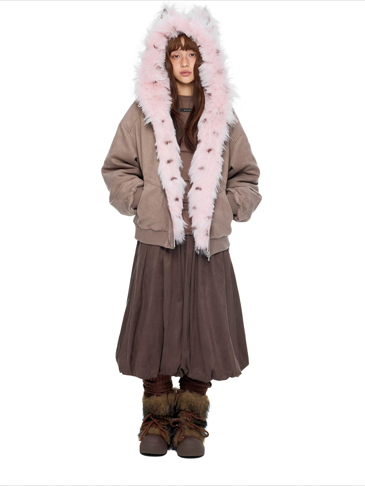 Faux Suede Cat Ear Jacket