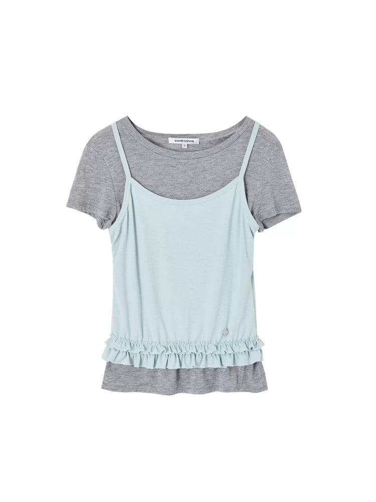 Ruffle Layered Tee Set