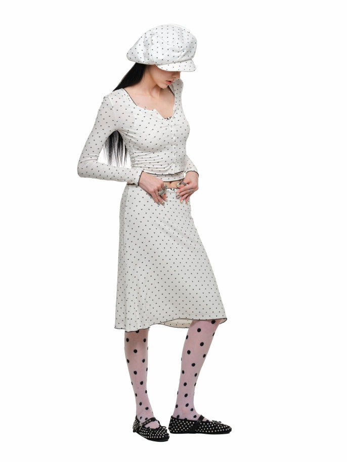 Polka Dot Cat Paw Lace Bralette