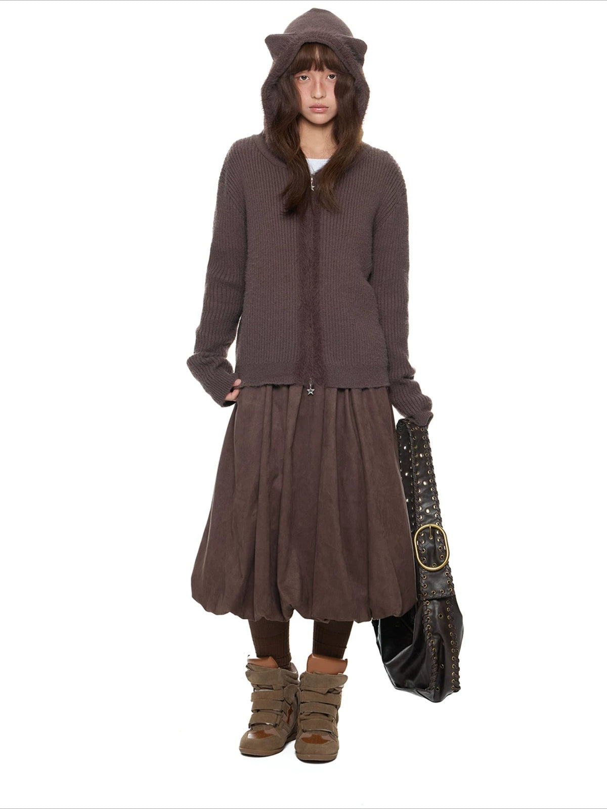 Bear Ear Knit Cardigan