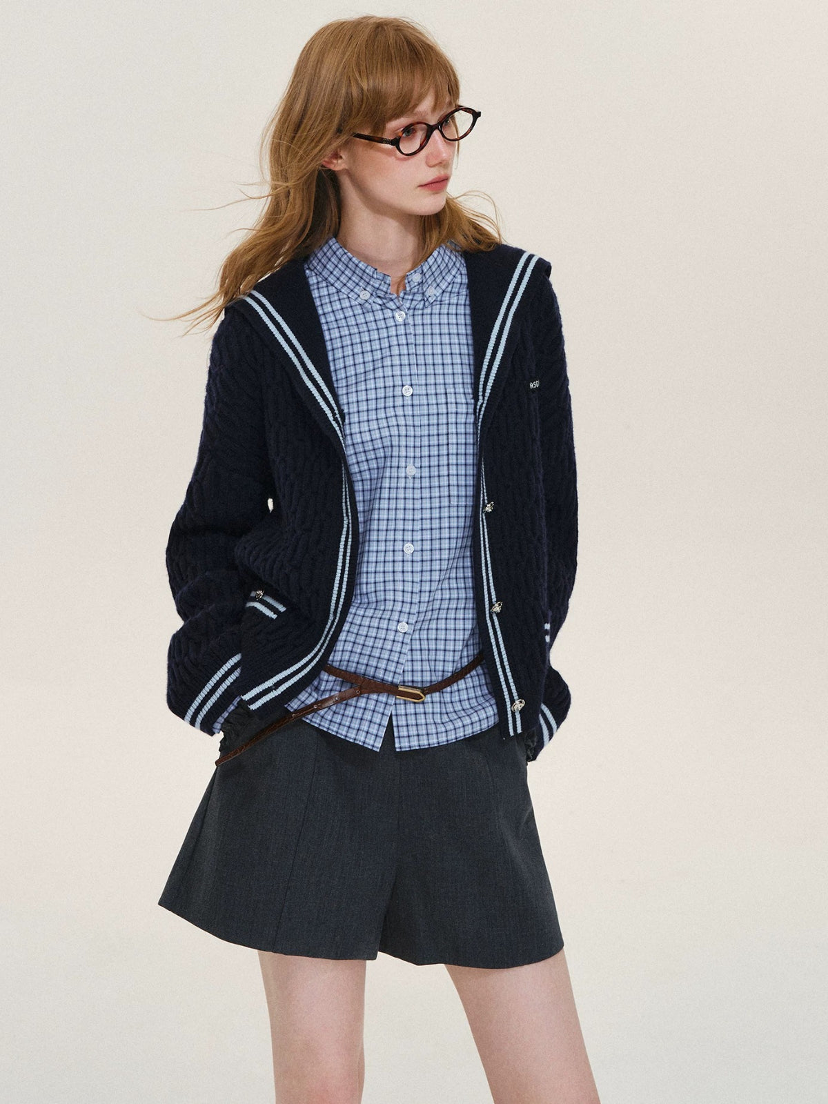 Blue Check Long Sleeve Shirt