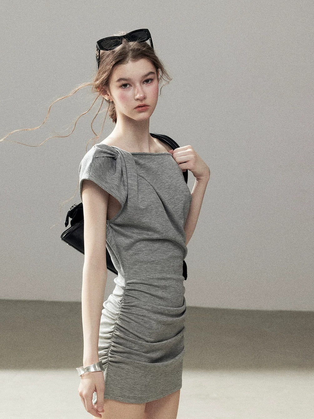 Twist Off Shoulder Dress