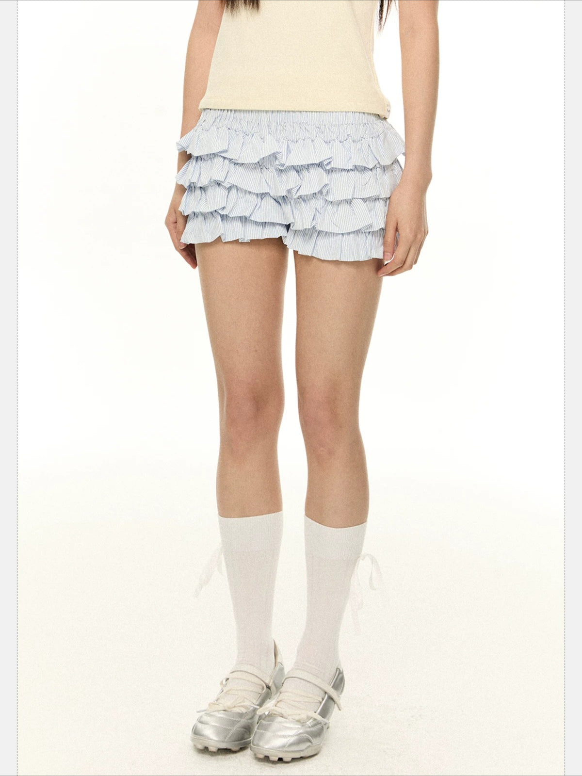 Layered A-Line Skirt Shorts