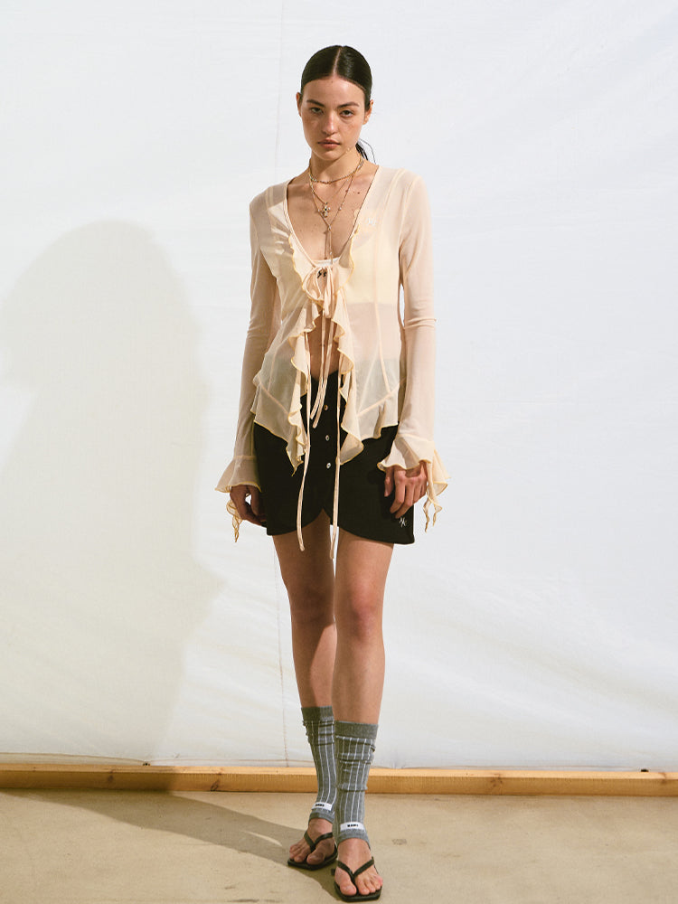 Embroidered Gradient Rhinestone Casual Pants