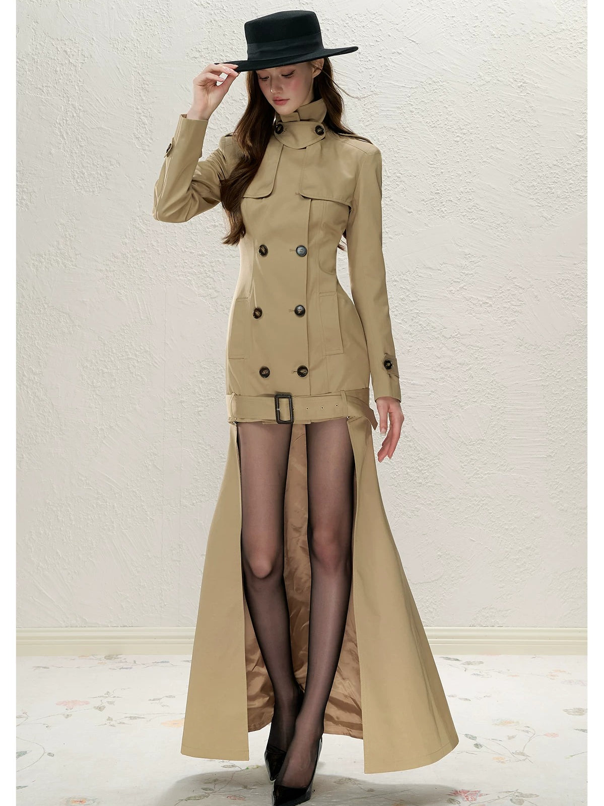 Detachable Tail Trench Coat