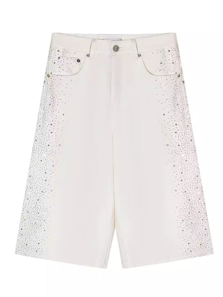 Star Stud Cropped Jeans