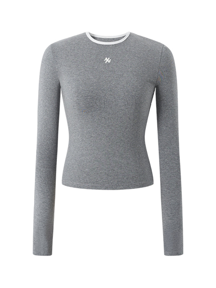 Modern Contrast-trim Regular-shoulder T-shirt