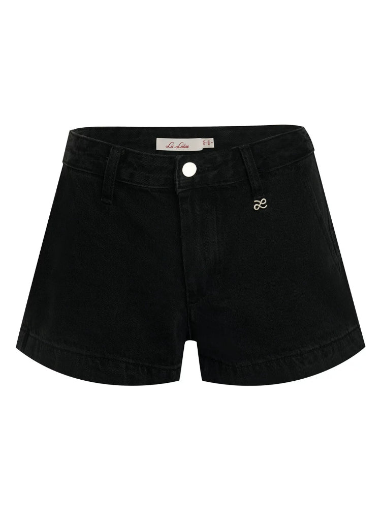 Low Rise Denim Shorts