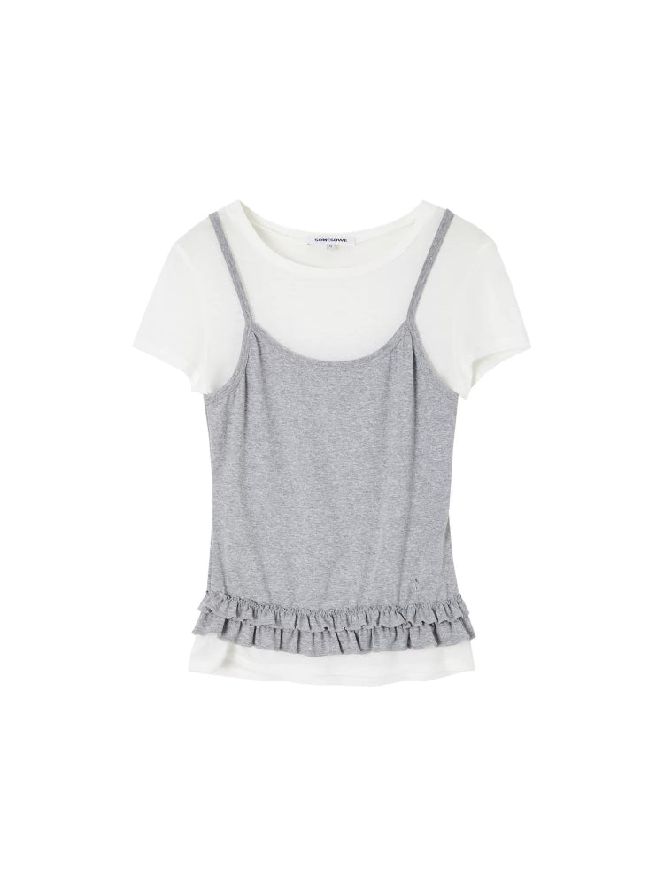 Ruffle Layered Tee Set