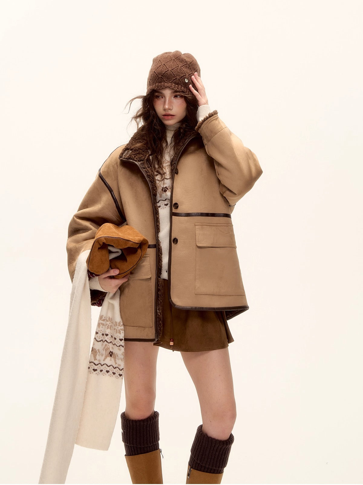 Reversible Suede Shearling Jacket