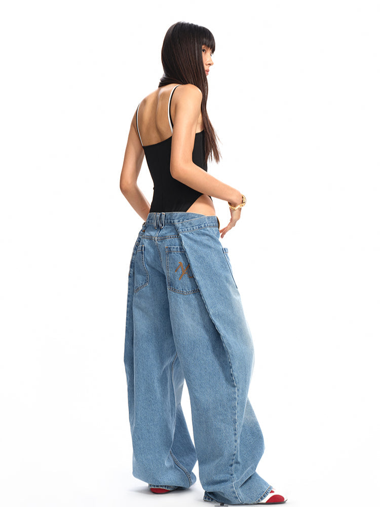 Fake Two-Piece One-Piece Vest Sling