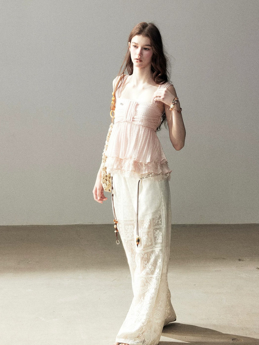 Square Neck Lace Top