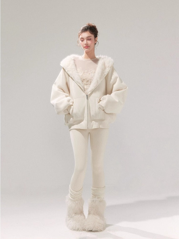Reversible Hooded Sweatshirt & Fleece Pants Set