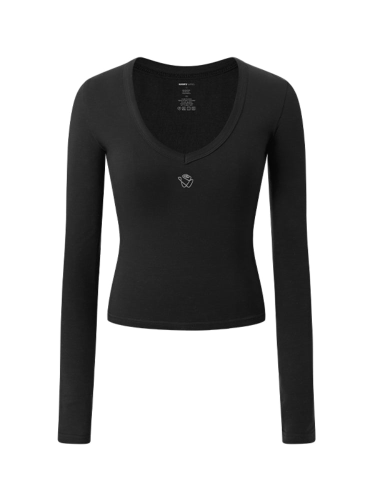 V-Neck Slim Fit Basic T-Shirt