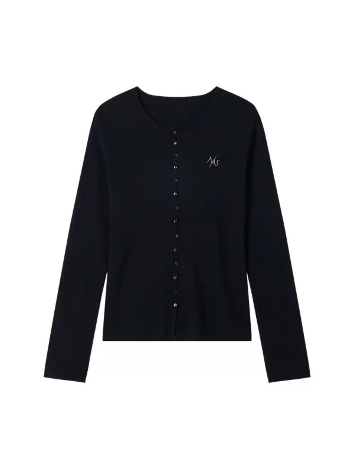 Wool Wave Knit Cardigan