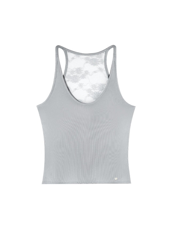 Striped Lace Shirt Set