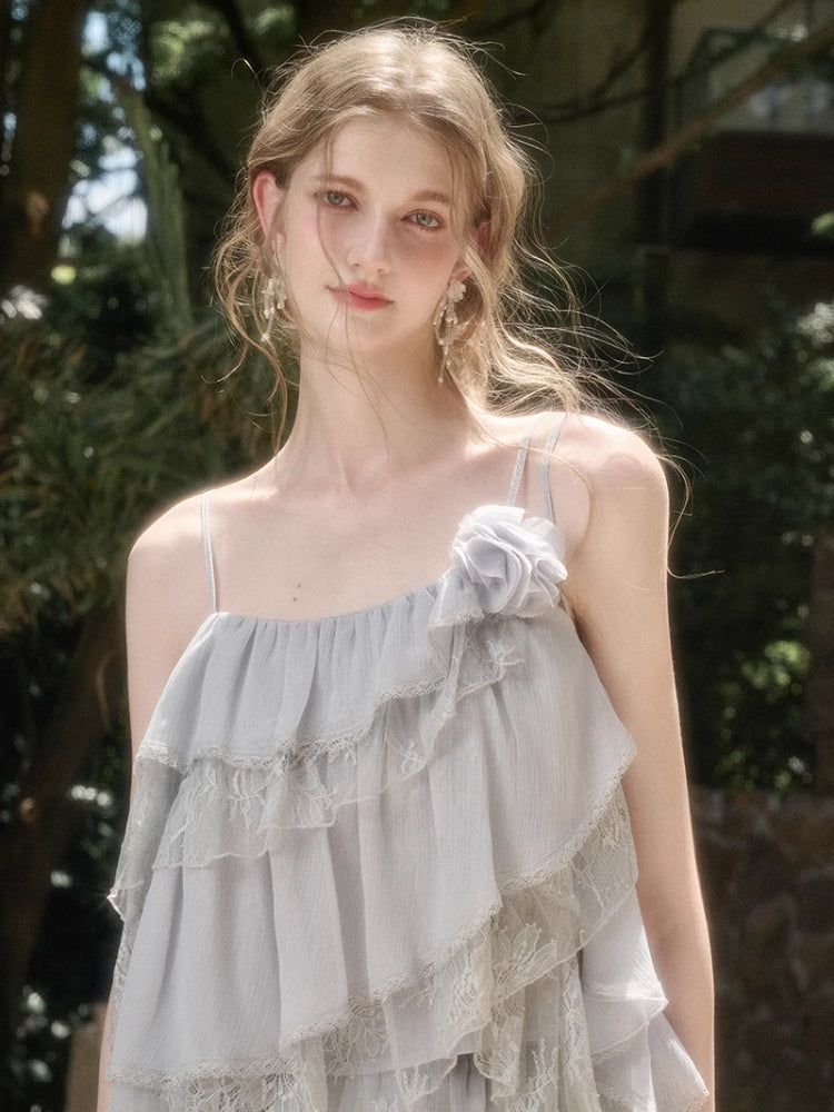 Fluffy Lace Fairy Camisole & Skirt Set