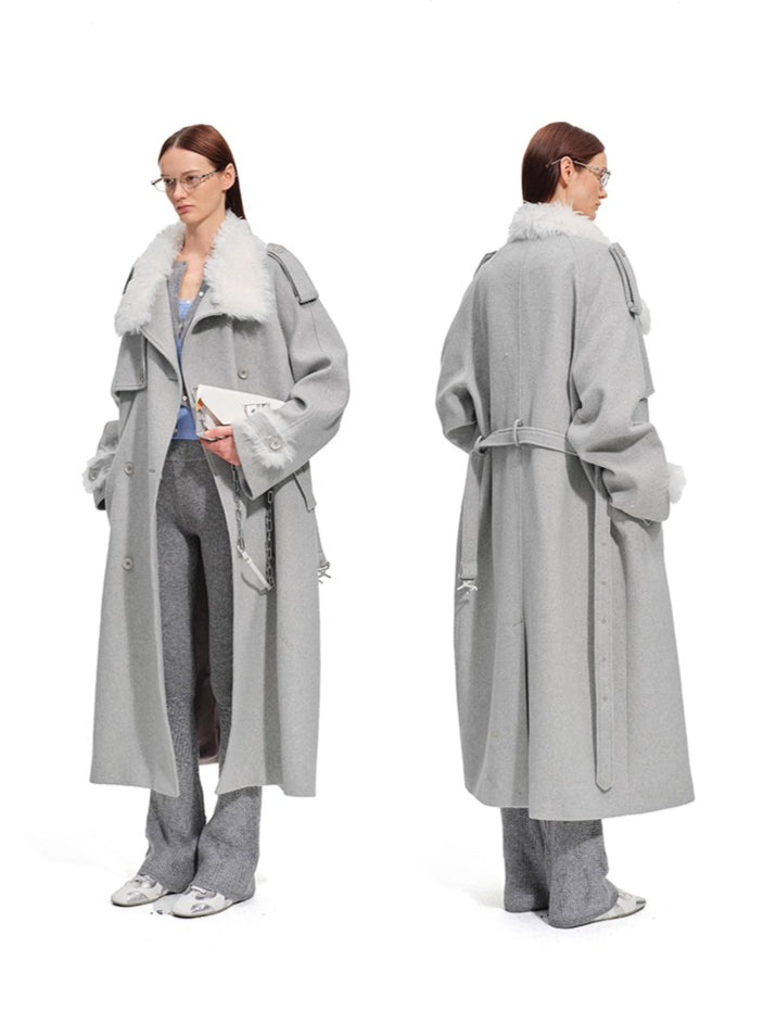 Polar Wool-Blend Belted Coat