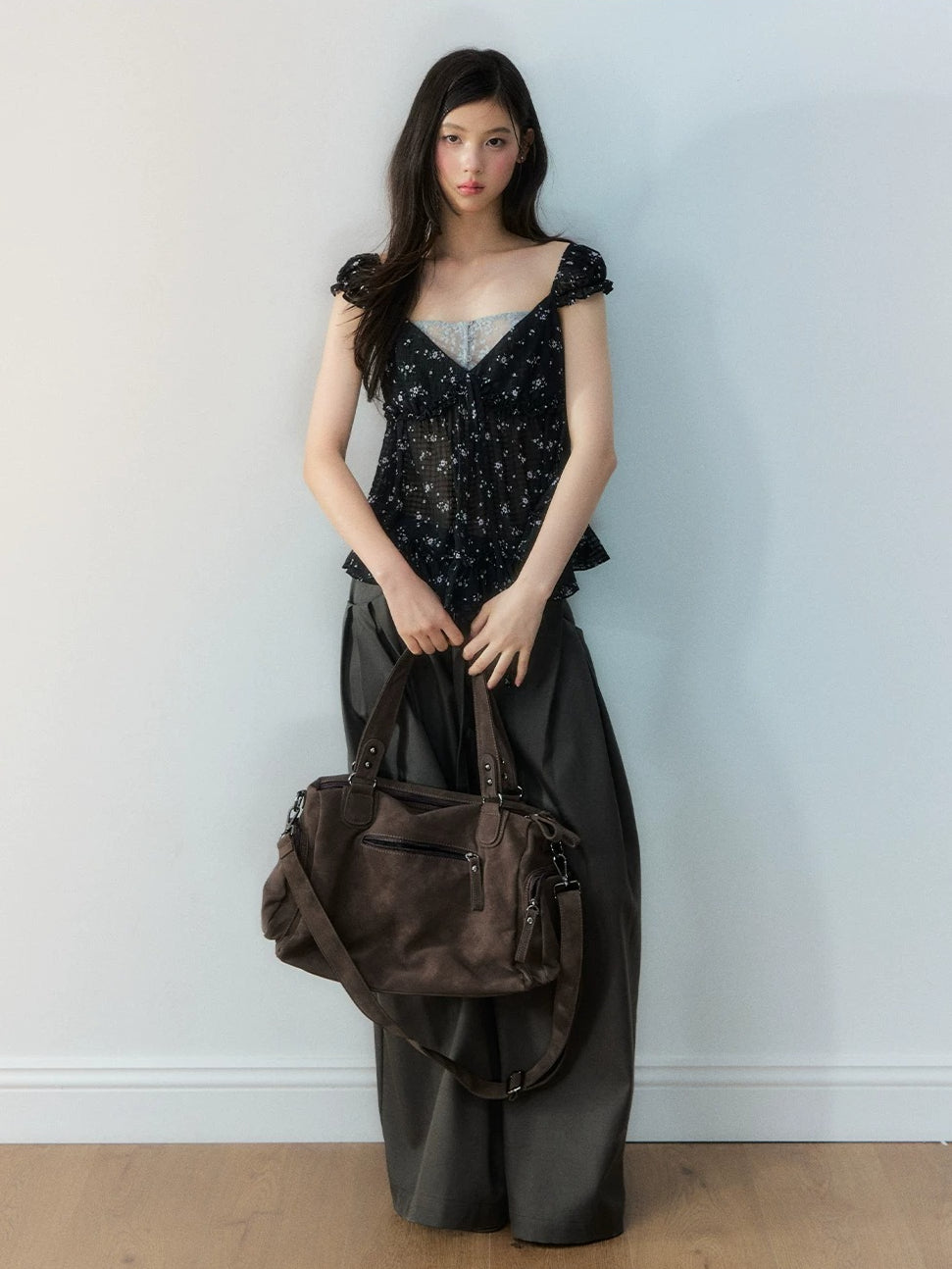 Faux Layer Lace Top
