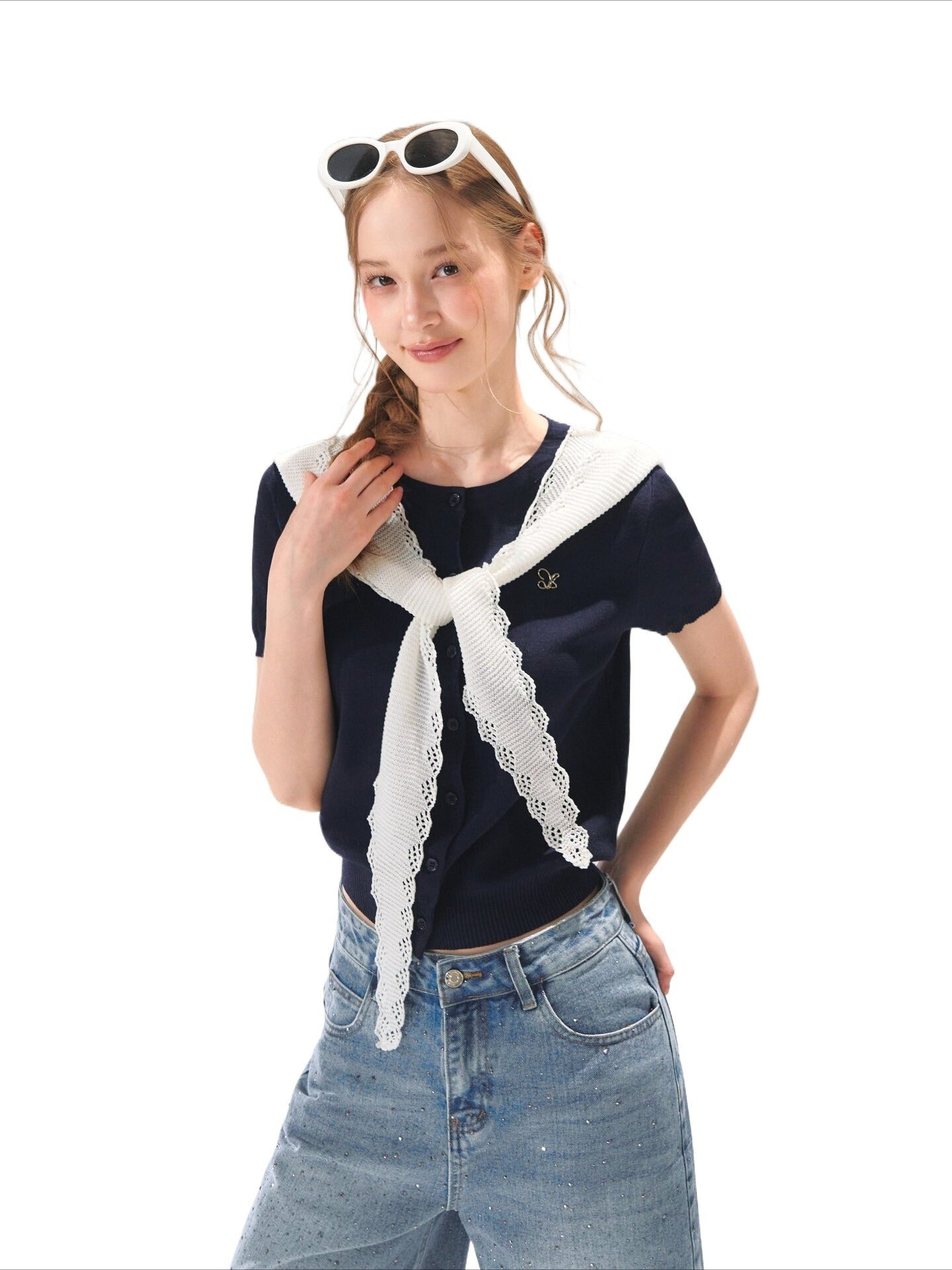 Striped Knit Sailor Top