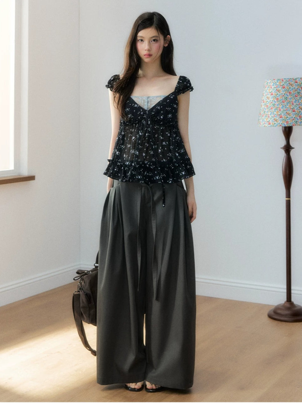 Faux Layer Lace Top