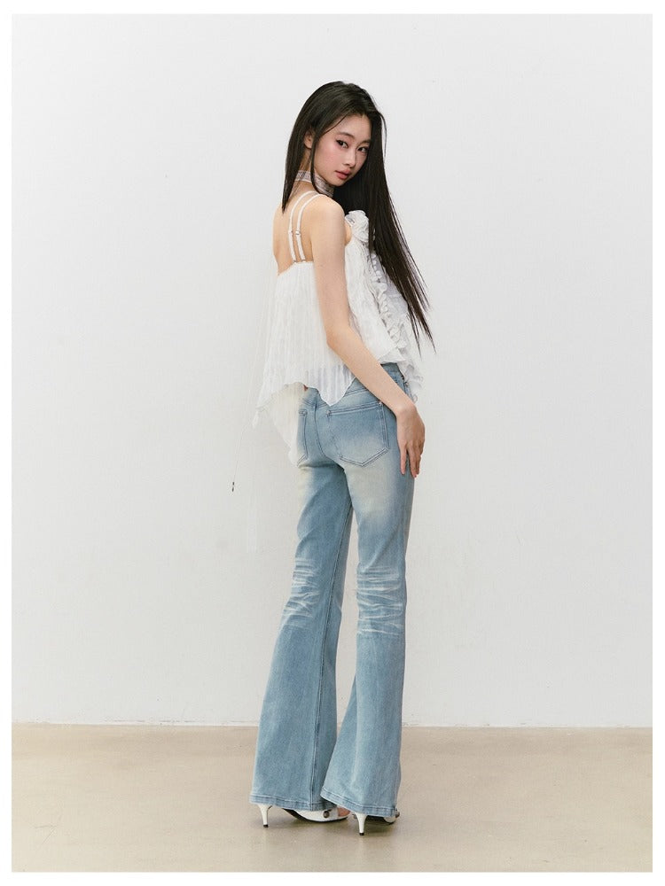 Heavy-Duty Floral Asymmetric Lace Camisole