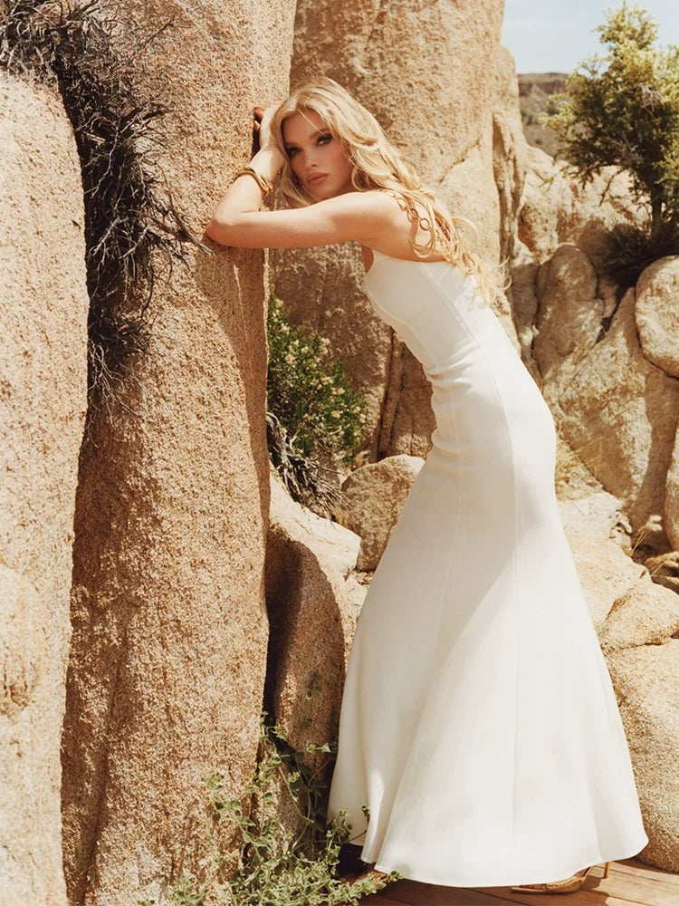 Metal Strap Fishtail Dress