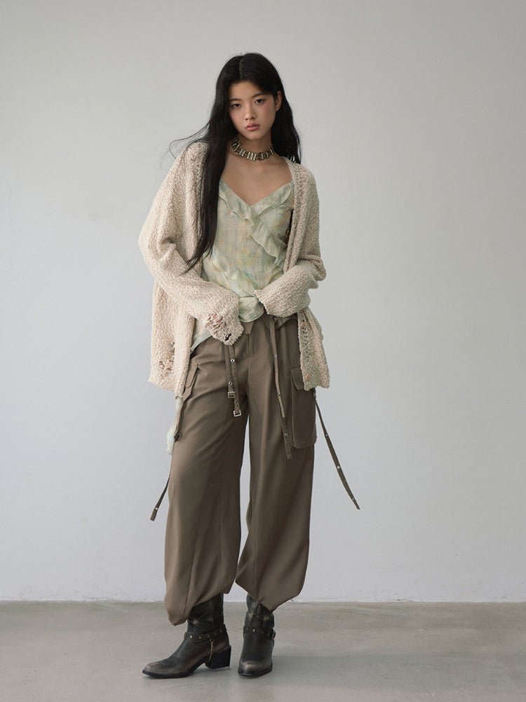 Loose Ripped Cardigan