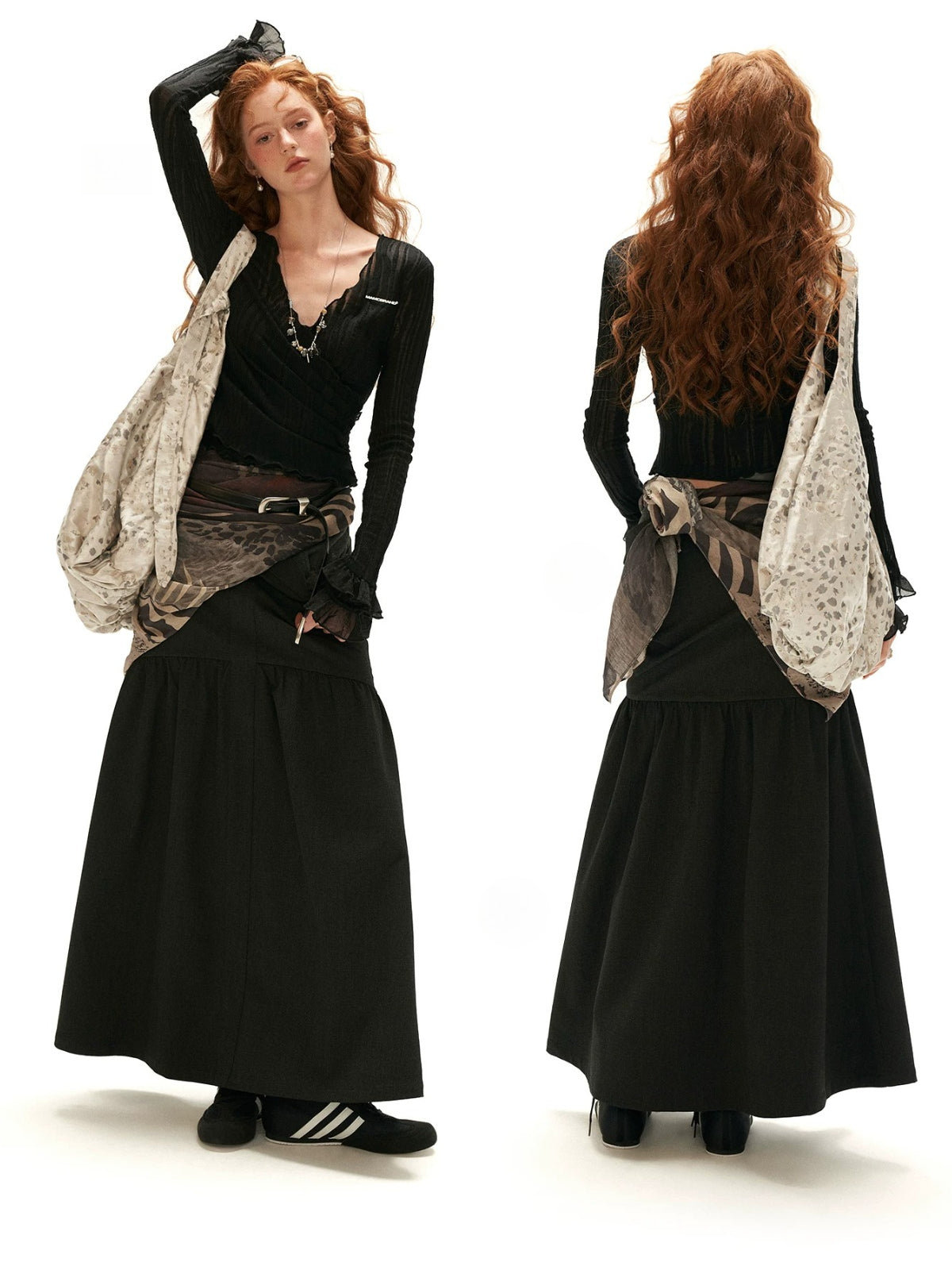 Lace Trim Wrap Knit Cardigan